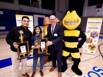 1st place speller, SCOE Representative, Travis Credit Union Rep, and SCOE Bee